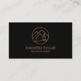 Tarjeta De Visita Moderno Profesional Real Estate Mountain Realty Bu