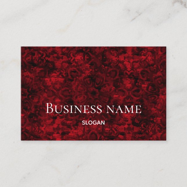Tarjeta De Visita Moderno profesional rojo Euro poderoso (Anverso)
