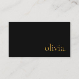 Tarjeta De Visita Moderno Profesional Sencillo Elegante Oro Negro