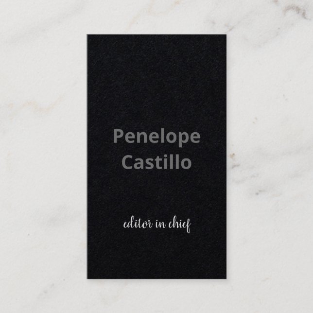 Tarjeta De Visita Moderno profesional Sencillo Gris Negro (Anverso)