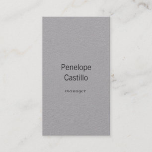 Tarjeta De Visita Moderno profesional Sencillo Gris Premium de diseñ