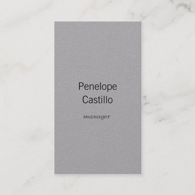 Tarjeta De Visita Moderno profesional Sencillo Gris Premium de diseñ (Anverso)