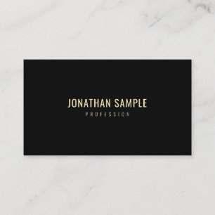 Tarjeta De Visita Moderno profesional Sencillo Oro Elegante Lujo
