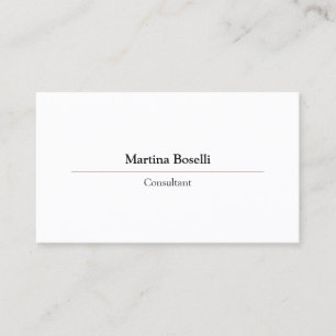 Tarjeta De Visita Moderno Profesional Simple Blanco Llanto