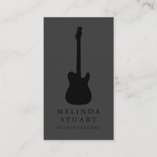 Tarjeta De Visita Moderno profesor de guitarra de Moda Minimalista