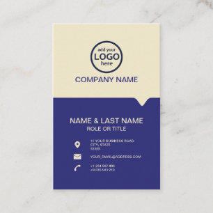 Tarjeta De Visita Moderno Professional 2 colores añada su logotipo