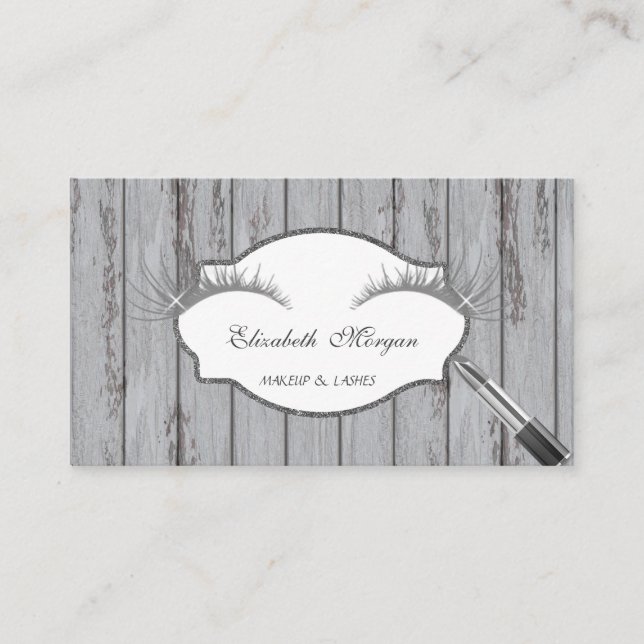 Tarjeta De Visita Moderno Proffesional, Lazos,Palo de labios, Textur (Anverso)