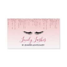 Moderno Purpurina de goteo rosado y pestañas negra