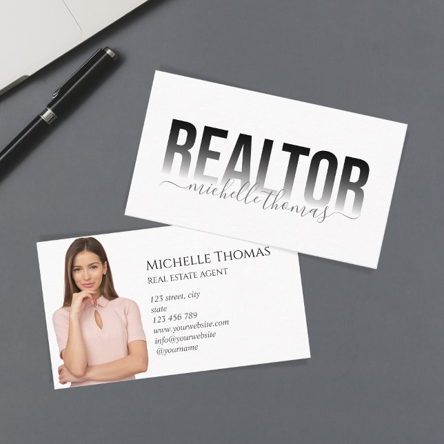 Tarjeta De Visita Moderno Realtor Real Estate Foto Profesional (Subido por el creador)