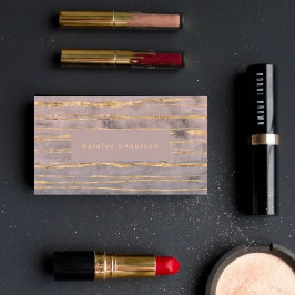 Tarjeta De Visita Moderno Relieve metalizado dorado de mármol Gemsto