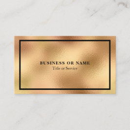 Tarjeta De Visita Moderno Relieve metalizado dorado Luxe Faux Metall