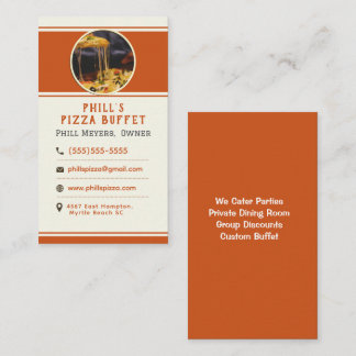 Tarjeta De Visita Moderno restaurante Personalizado Pizza
