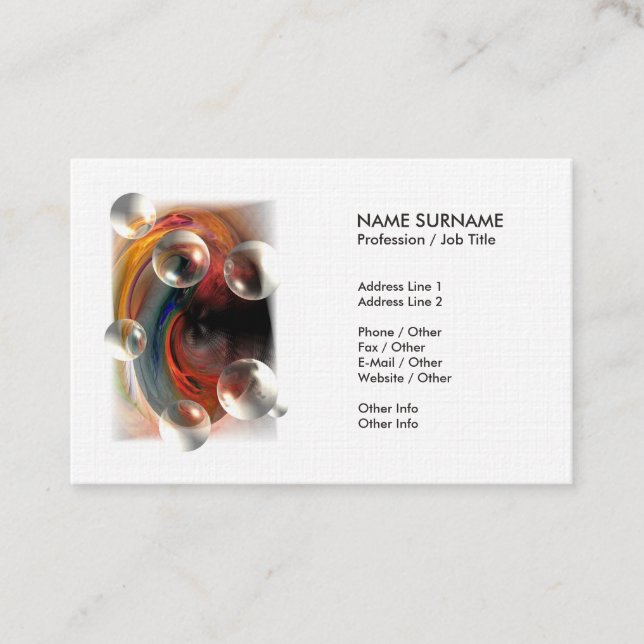 Tarjeta De Visita Moderno Resumen Arte Profesional Artesanía Lujo (Anverso)