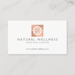 Tarjeta De Visita Moderno Resumen Rosa Gold Floral Wellness