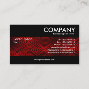 Tarjeta De Visita Moderno - rojo eléctrico de la lluvia