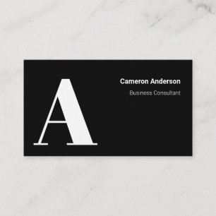 Tarjeta De Visita Moderno Rojo Negro Blanco Minimalista Profesional