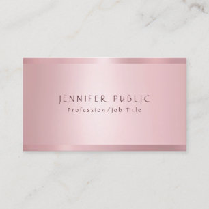 Tarjeta De Visita Moderno Rosa Gold Elegant Template Profesional