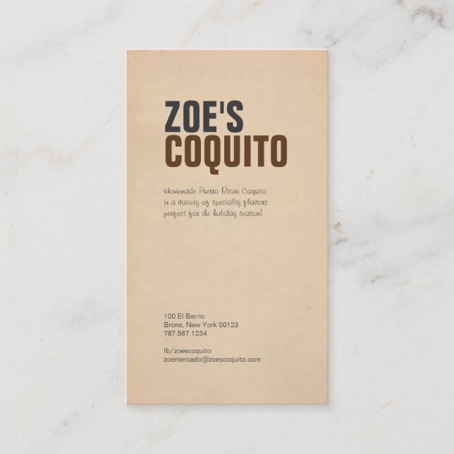 Tarjeta De Visita Moderno rústico (Anverso)