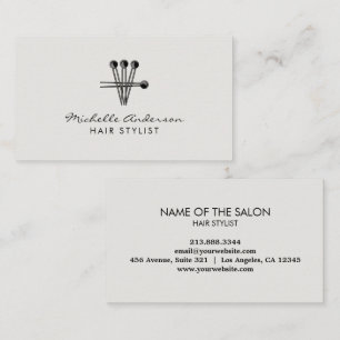Tarjeta De Visita Moderno salón de belleza con estilo de Moda Bobby 