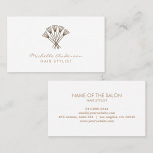 Tarjeta De Visita Moderno salón de belleza con estilo de Moda Bobby 