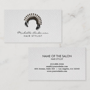 Tarjeta De Visita Moderno salón de belleza con estilo de Moda Bobby 