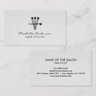 Tarjeta De Visita Moderno salón de belleza con estilo de Moda Bobby 