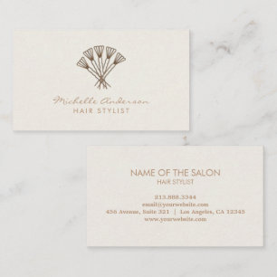 Tarjeta De Visita Moderno salón de belleza con estilo de Moda Bobby 