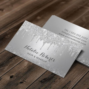Tarjeta De Visita Moderno salón de peluquería para artistas de maqui