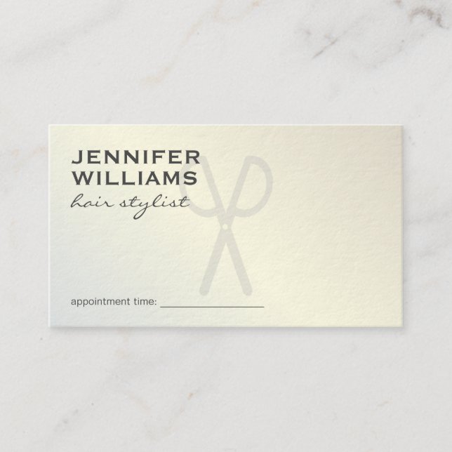 Tarjeta De Visita Moderno Salon Hair Stylist (Anverso)