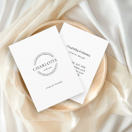 Tarjeta De Visita Moderno, salón, mínimo, círculo logo