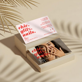 Tarjeta De Visita Moderno Salón Nal Foto Empresarial Foto