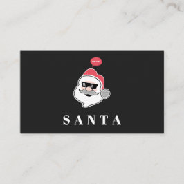 Tarjeta De Visita Moderno Santa Minimalista Guay Divertido Whimsical