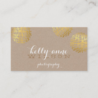 Tarjeta De Visita MODERNO SCRIBBLE SPOT lindo oro negrita sketch kra