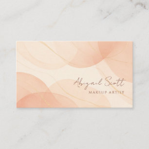 Tarjeta De Visita Moderno Script Elegante Acuarela Abstracta
