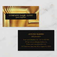 Moderno Sencillo Brillo Metálico Oro Y Negro