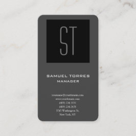 Tarjeta De Visita Moderno sencillo simple monograma creativo negro g