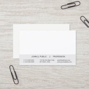 Tarjeta De Visita Moderno, sencillo y profesional, blanco y gris bri