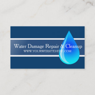 Tarjeta De Visita Moderno servicio de limpieza de daños en el agua 