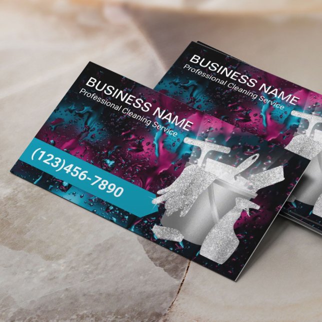 Tarjeta De Visita Moderno Servicio de Limpieza Profesional de Drogas (Subido por el creador)