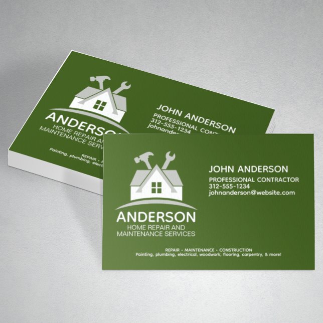 Tarjeta De Visita Moderno Servicio de mantenimiento de reparación en (Subido por el creador)