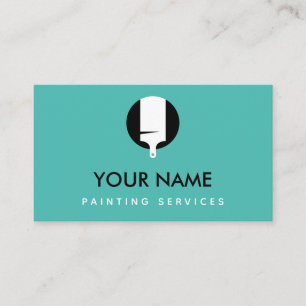 Tarjeta De Visita Moderno servicio de pintura profesional Pincel mín