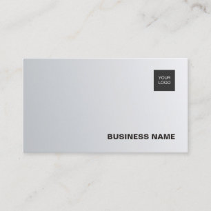Tarjeta De Visita Moderno Silver Simple Moda de lujo Empresa de moda