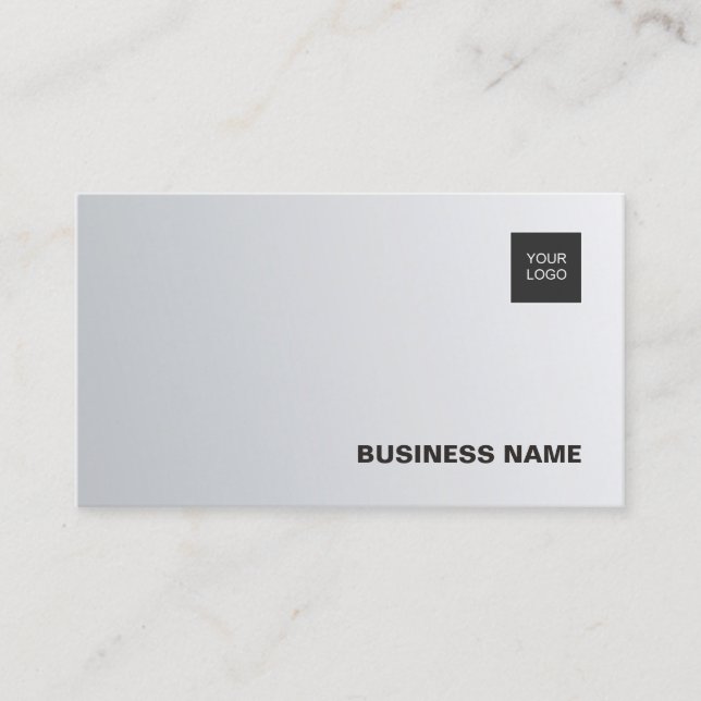 Tarjeta De Visita Moderno Silver Simple Moda de lujo Empresa de moda (Anverso)