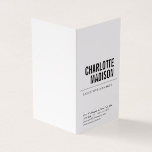 Tarjeta De Visita Moderno Simple Blanco Minimalista Sencillo