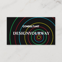 Tarjeta De Visita Moderno, simple, negro, abstracto profesional