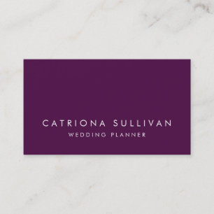 Tarjeta De Visita Moderno Sleek Elegant Purple