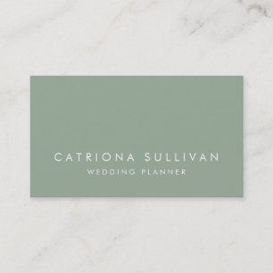 Tarjeta De Visita Moderno Sleek Elegant Sage Green