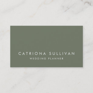 Tarjeta De Visita Moderno Sleek Elegante Taupe Green
