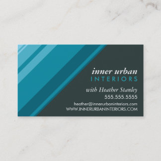 Tarjeta De Visita MODERNO STRIPE negrita fresco monocromo gris
