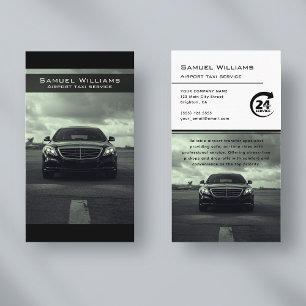 Tarjeta De Visita Moderno taxista profesional del servicio de aeródr